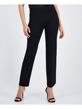 Anne Klein Women's Grace Printed Mid-Rise Straight Pants XXS